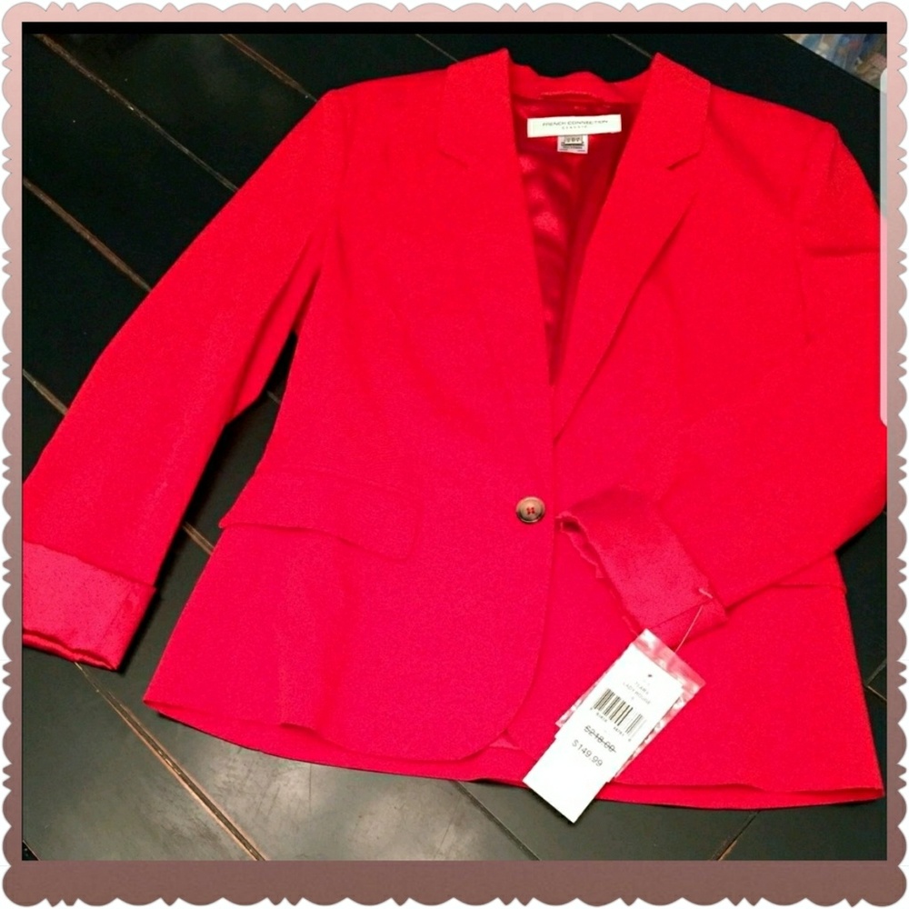 New French Connection Red Blazer